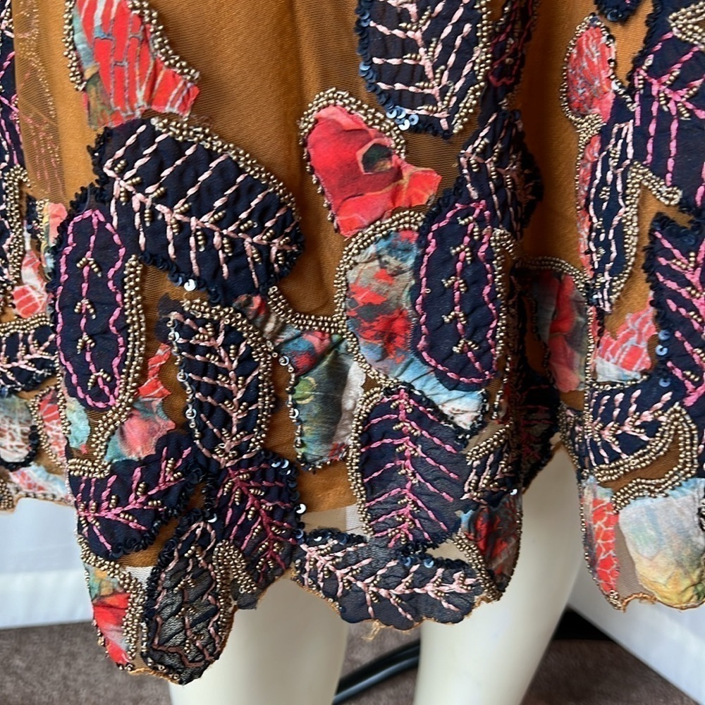 Anthropologie - Tulle and Embroidery midi Skirt - Picture 5 of 10